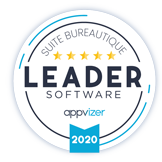 ONLYOFFICE gerangschikt als Best Office Suite categorieleider van 2020 door Appvizer