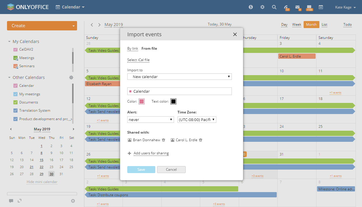 Synchronization with third-party applications