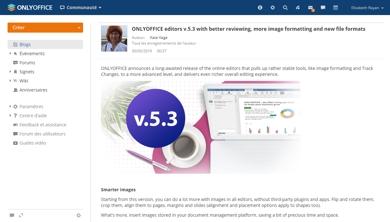Gestion du blog et des forums