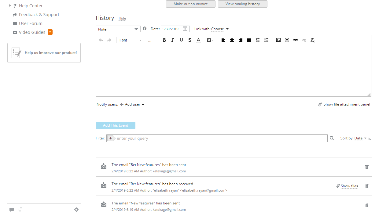 Close integration with Mail