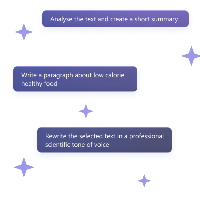 Generate, rewrite, and analyze content
