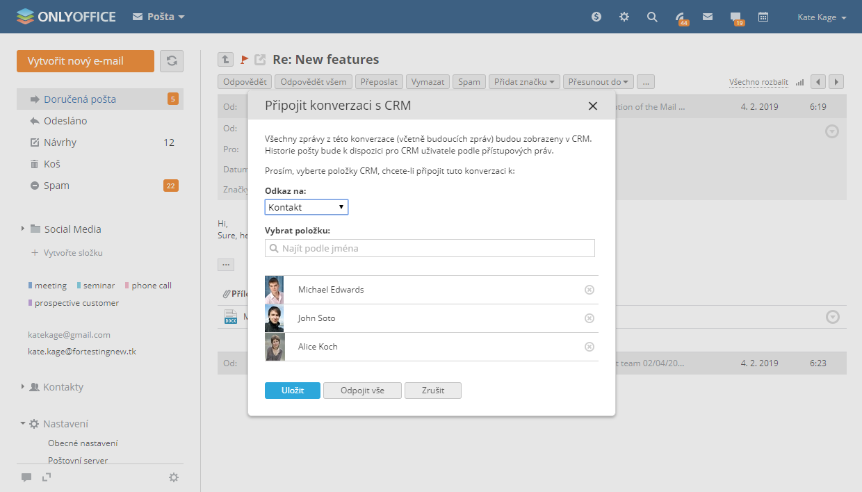 CRM integrace