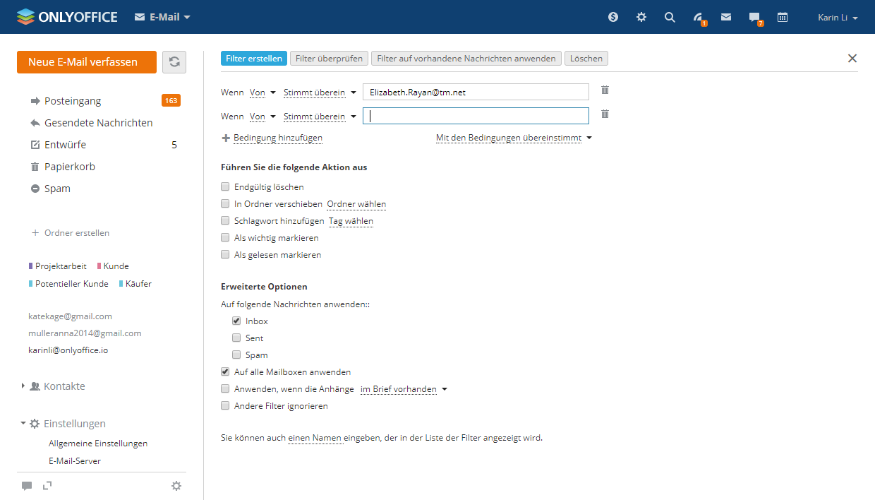 Effektive Verwaltung von E-Mails