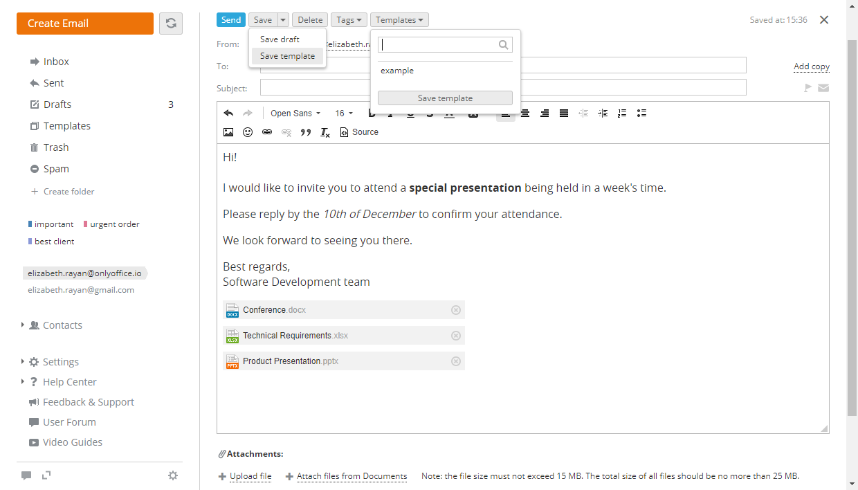 Easy email formatting