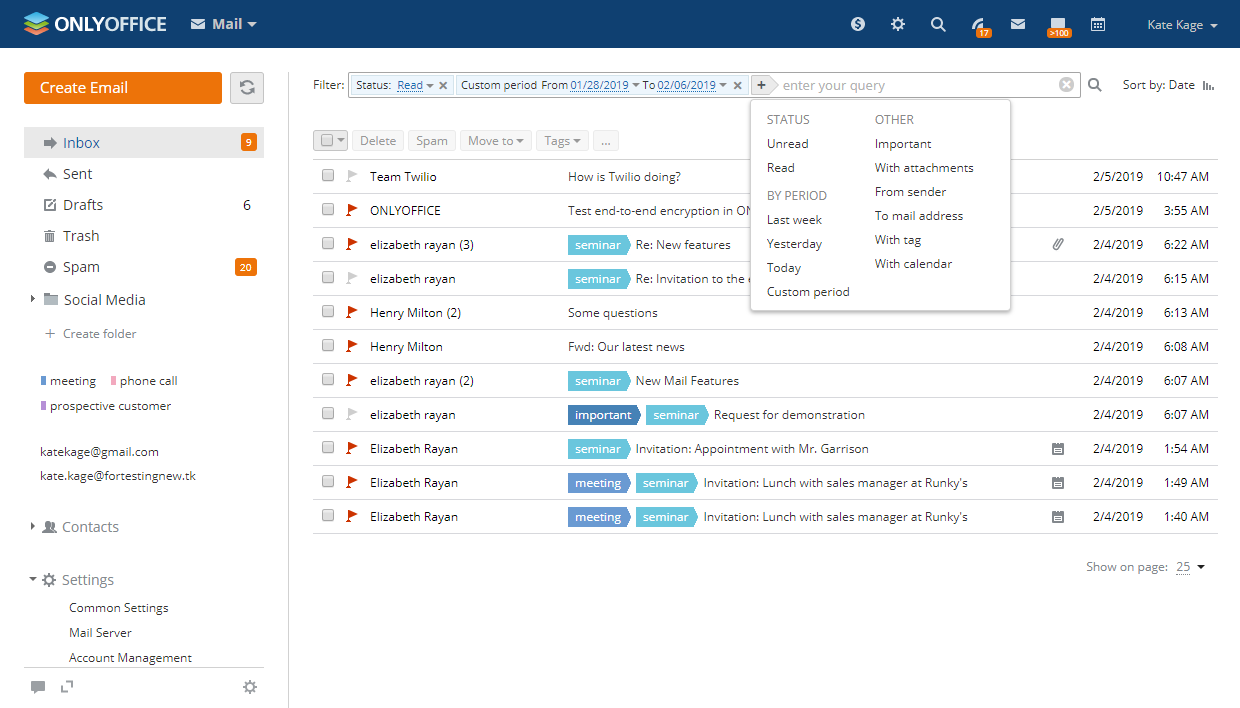 Mail aggregator