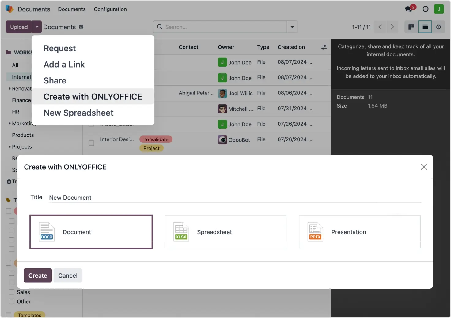 ONLYOFFICE for Odoo